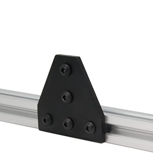 2020 Corner Bracket Plate T Shape 5 Hole 90 Degree Outside Joining Plate with M5x8mm Screws and T-Nuts for 20 x 20mm Series Aluminum Extrusion Profile,8pcs/Pack (Black-2020 T Shape) - style: Black-2020 T Shape