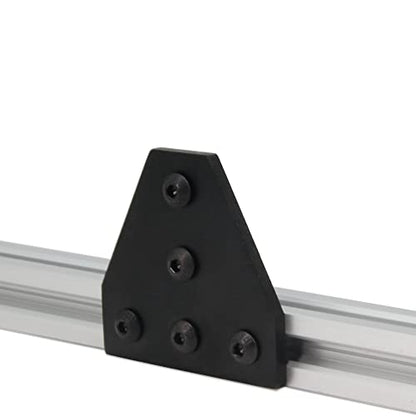 2020 Corner Bracket Plate T Shape 5 Hole 90 Degree Outside Joining Plate with M5x8mm Screws and T-Nuts for 20 x 20mm Series Aluminum Extrusion Profile,8pcs/Pack (Black-2020 T Shape) - style: Black-2020 T Shape