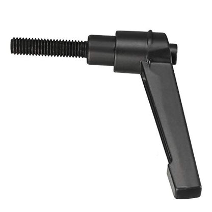 uxcell 5pcs Adjustable Clamping Lever Handle M6 x 25mm Metric Black Oxide Carbon Steel Male Threaded Stud Hand Knobs Ratchet Rotating Screw Handles Bolts with Locking Lever Black - size: M6 x 25mm