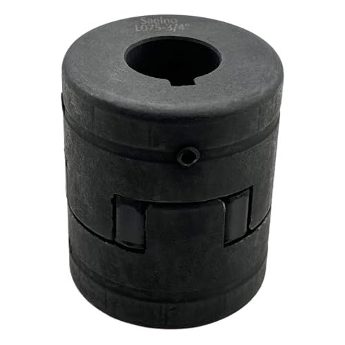 7/16" to 3/4" L075 Flexible 3-Piece L-Jaw Coupling Coupler Set & Rubber Spider for Log Wood Splitter,Multi-Flex Couplings L075-7/16-3/4