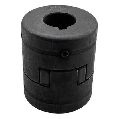 7/16" to 3/4" L075 Flexible 3-Piece L-Jaw Coupling Coupler Set & Rubber Spider for Log Wood Splitter,Multi-Flex Couplings L075-7/16-3/4