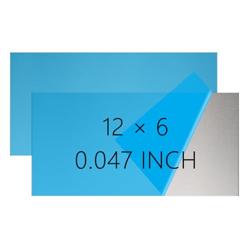 2 Pack 304 Stainless Steel Sheets Metal, 12" x 6" x 0.047" - size: 12" × 6" × 0.047"