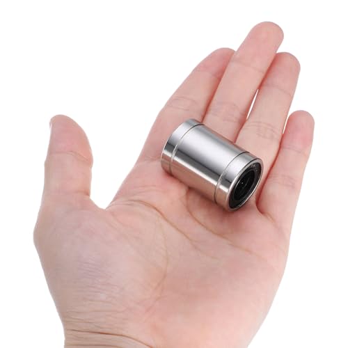 uxcell 4Pcs LM13UU Linear Bearing 13mm Bore 23mm OD 32mm Length Linear Ball Bearings Nickel Plated Surface Double Side Rubber Sealed Bearing Steel for CNC Machine 3D Printer - size: LM13UU