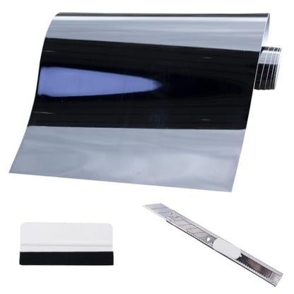 Vinyl Sticker Black Tape High-Gloss Black Good Exhaust Performance Strong tensile Strength Easy to Install(Gloss Black, 1FT*5FT) - color: Gloss Black, size: 1FT*5FT