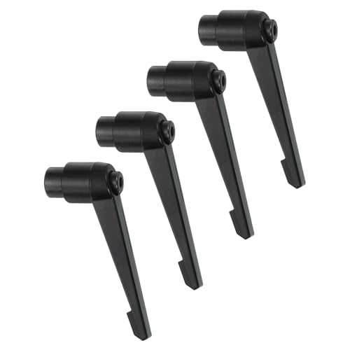 uxcell 4Pcs M10 Adjustable Knobs Handle Female Thread Push Button Ratchet Quick Release Locking Rotating Bolt for Lathe Machinery, Black - size: M10