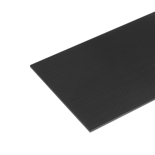 MECCANIXITY 1 Pcs Carbon Fiber Sheet 300×200×4mm Glossy Surface Pultruded Flat Carbon Fiber Board Plate Plain Weave Panel Sheet for Kites RC Airplane - size: 300×200×4mm, style: Glossy