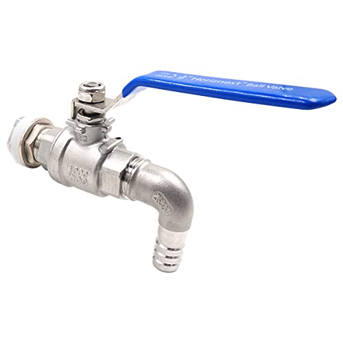 Beer Brewing Equipment, Stainless Steel Spigot,1/2 in Elbow Barb