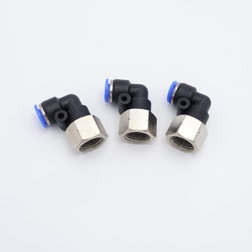 Push to Connect Fitting 1/4" Tube OD x 1/4" FMNPT, Female Elbow - size: 1/4" FMNPT - 1/4" OD
