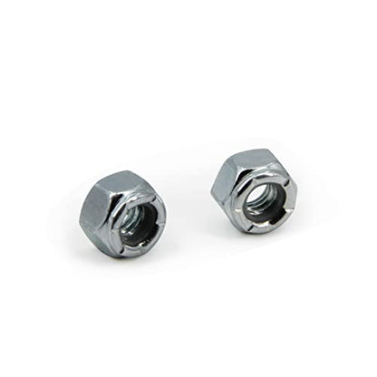 1/4"-20 Nylon Insert Hex Lock Nuts,Carbon Steel White Zinc Plated, Hex Lock Nut Silver Self-Locking Nylock Locknuts,100pcs/pack (1/4"-20-100pcs) - size: 1/4"-20-100pcs