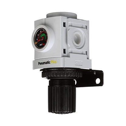 PneumaticPlus PPR3-N03BG Compressed Air Pressure Regulator, 3/8" NPT - size: 3/8" NPT