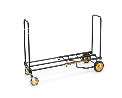 Rock-N-Roller R8RT (Mid) 8-in-1 Folding Multi-Cart/Hand Truck/Dolly/Platform Cart/34" to 52" Telescoping Frame/500 lbs. Frame Capacity, Black - style: R8RT