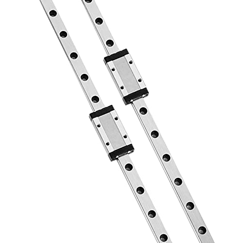 [2 Pack] MGN9 600mm Linear Sliding Rail Guide with 2pcs MGN9H Linear Bearing Sliding Carriage Block for 3D Printer and CNC Machine - style: 600mm/23.62inch