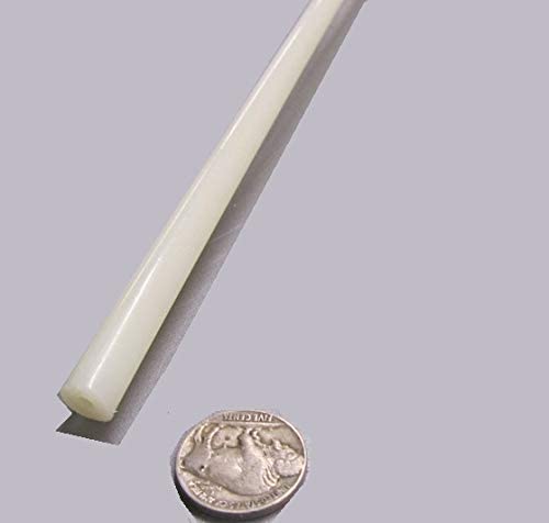 Natural Nylon Extruded Round Rod .375" (3/8") x 5 Ft Length 8 pcs 40 Feet