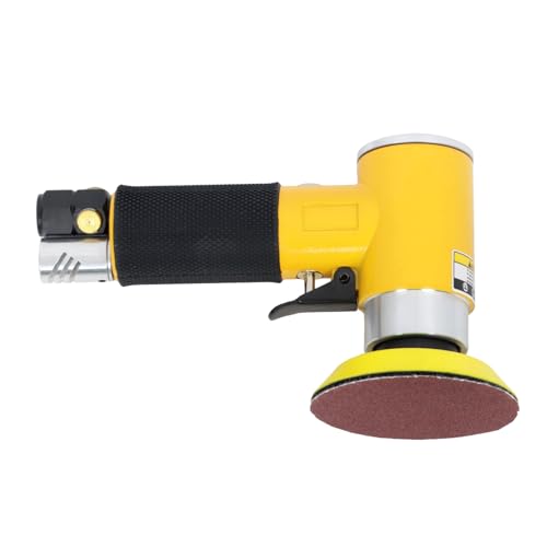 findmall 1 2 3 Random Orbital Air Sander for Auto Body Work Mini Pneumatic Sander with 45Pcs Loop Sanding Discs 3PCS Backing Pads