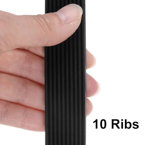 uxcell 450J10 PJ V-Ribbed Belt 10 Ribs 45" Length x 0.92" Width x 0.14" Height, EPDM Rubber Poly V Belt, Multi Wedge Micro V Belt - size: 450J10