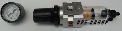 1/4" Mini Filter Regulator Combo compressed air line paticulate CLEAN COMPRESSED AIR SYSTEM MOISTURE SEPARATOR REGULATE PRESSURE