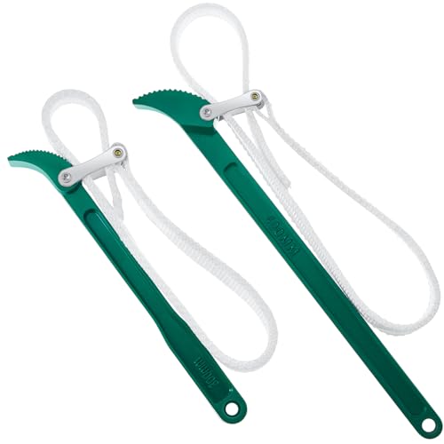 Lasnten 2 Pcs Strap Wrench 12" 16", Adjustable for Oil Filter PVC - size: 12" 16"