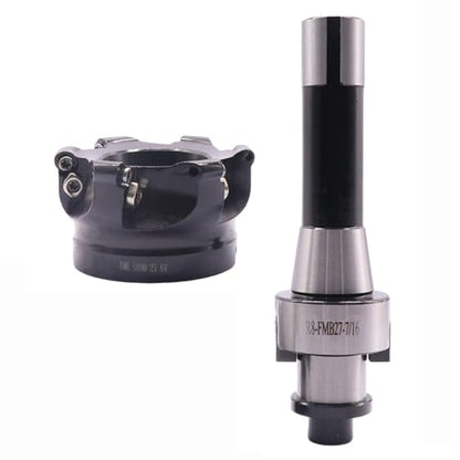 3.15"/80mm Cutting Dia 6 Flute EMR 5R80-27-6T Shell Cutter Set, R8 Arbor