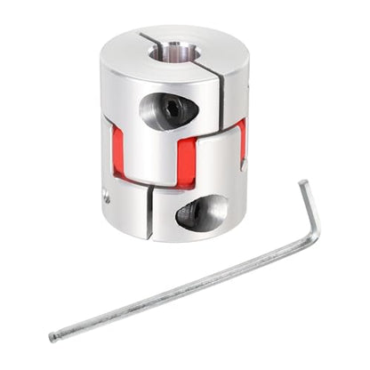 MECCANIXITY 8mm-10mm Aluminium Plum Flexible Shaft Coupling w Hex Wrench - size: 8mm to 10mm
