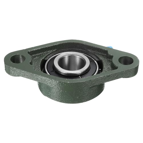 uxcell 2pcs UCFL206-18 Pillow Block Bearings 1-1/8 inch Bore Self Alignment, Solid Cast Iron Base Mounted Chrome Steel Bearings - size: UCFL206-18