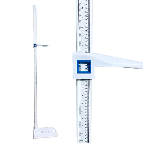 Aluminum Alloy Height Measurement Portable Height Measuring Rod Height Measure 8-82 inch/20-210 cm/Unit with cm & inch 8-82 for Home Office Gym Medical Examination Height Rod