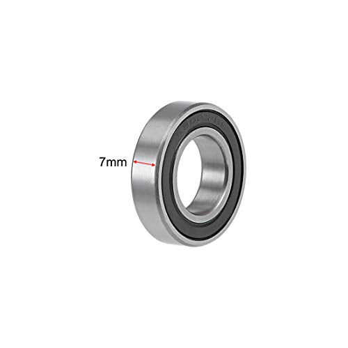 uxcell 6902-2RS Deep Groove Ball Bearings 15x28x7mm Chrome Steel Z2 2pcs - size: 15x28x7mm