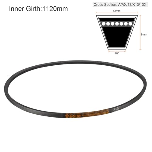 uxcell A44 Drive V-Belts 44" Inner Length 13mm Width 8mm Thick JIS Standard A-Section Rubber Drive Transmission Belt - size: 44"