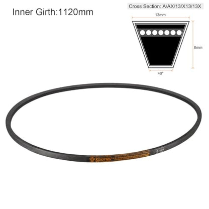 uxcell A44 Drive V-Belts 44" Inner Length 13mm Width 8mm Thick JIS Standard A-Section Rubber Drive Transmission Belt - size: 44"