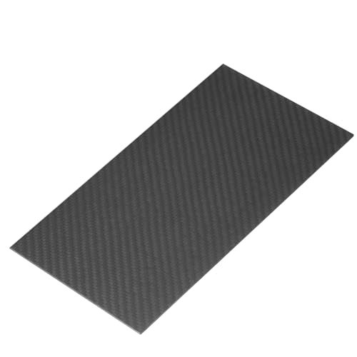 MECCANIXITY 3K Carbon Fiber Plate Panel Sheets, 100 x 250 x 2mm Carbon Fiber Board Plate Matte Twill Weave Panel Sheets Flexible for RC Aircraft, Model Car, Auto Parts - size: 100 x 250 x 2mm/3.94 x 9.8 x 0.1 inches