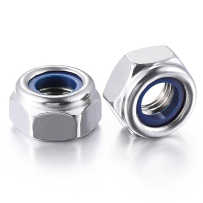 Wensilon(10pcs) M14 Self Clinching Nuts 304 Stainless Steel Self-Lock Nylon Inserted Hex Lock Nuts - size: M14
