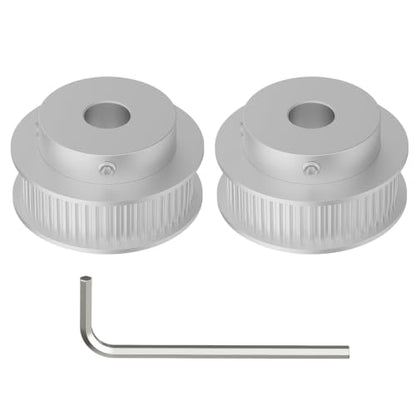 60 Teeth GT2 Timing Belt Pulley, 10mm Bore 6mm Width Synchronous Wheel GT2 Idler Pulley Fit 6mm Belt for 3D Printer Accessories and CNC Machines (2-Pack) - size: 60T 10mm Bore