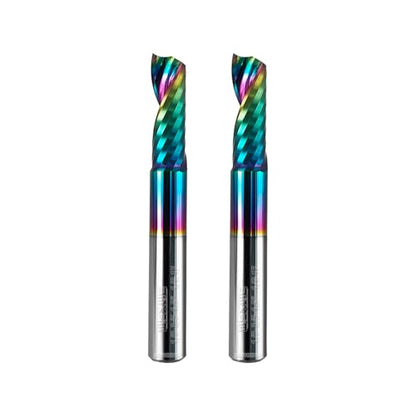 Tools Solid Carbide CNC Spiral Single Flute End Mill - for Acrylic Plate Aluminum, Wood, Plastic, Brass, Copper Cutting - 1/8 Diameter 1/8" Shank 1.5" Length,1 Flute (1/8-1.5" 2PCS) - size: 1/8-1.5" 2PCS