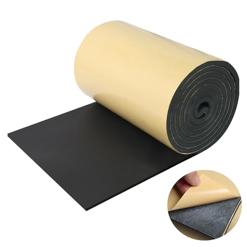 Eunice Sponge Neoprene Foam Sheet with Adhesive, 12 in x 118 in x 1/8 in - size: 12 in x 118 in x 1/8 in