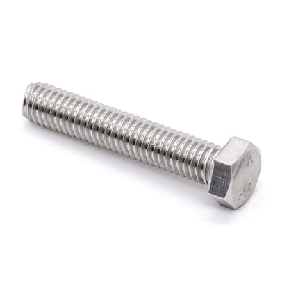 1/2-13 x 1-3/4" (6 pcs) Stainless Steel Hex Head Screws Bolts (3/8" to 6" Available), 18/8 Stainless Steel 304, Fully Threaded, Machine Coarse Thread, No Coating, Plain Finish - size: 1/2-13 x 1-3/4"