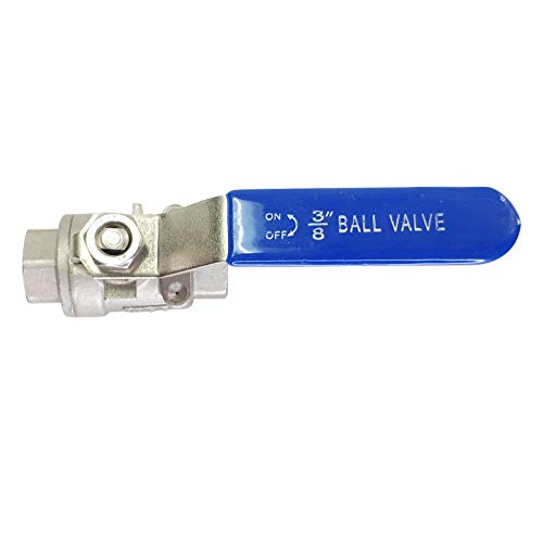 2PCS 3/8" Full Port Ball Valves 316 Stainless Steel NPT Female Thread Ball Valve for Water, Oil, and Gas - size: 2-pack x 3/8 Inch