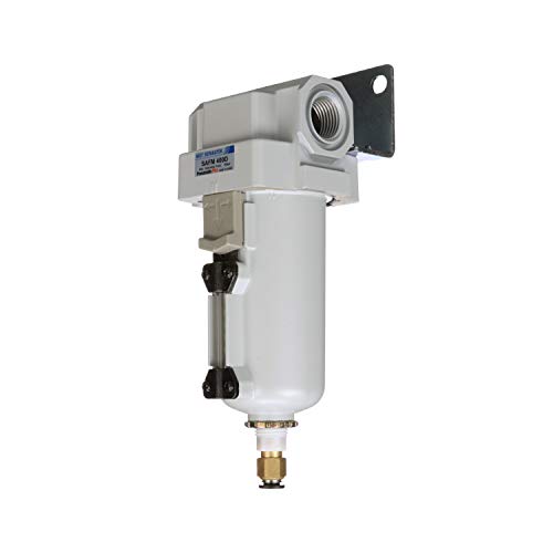 PneumaticPlus SAFM400-N04BD-MEP Coalescing Filter 1/2" NPT, 0.1 Micron - size: 1/2" NPT, style: Metal Bowl - Auto Drain