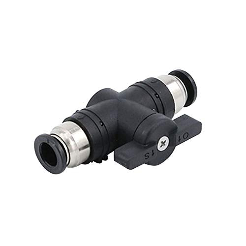 Beduan Pneumatic Ball Valve BUC, 3/8" x 3/8" OD Push to Connect Fitting Air Flow Control Valve Straight Quick Connect Union(2Pcs) - size: 3/8" x 3/8" Tube OD (2Pcs)