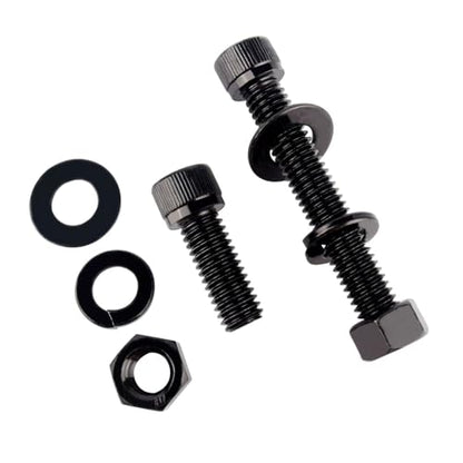 1/2-13 x 3 Socket Head Cap Screws Allen Hex Bolts with Hex Nuts and Flat & Lock Washers, 304 Stainless Steel Machine Thread, 4Sets Black - color: Black, size: 1/2-13 x 3" (4Sets)