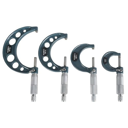 kimllier 4Pcs 0-4 Inch Outside Micrometer Set Accuracy 0.0001 Inch