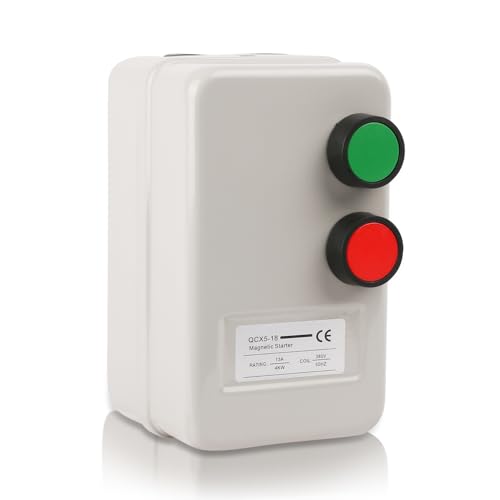 Magnetic Electric Motor Starter - 380V 4KW 10-16AMP - 5.5 HP 3 Phase Magnetic Starter for Motors (Button Switch) - style: 380V 4KW 5.5 HP 3 Phase(Button Switch)