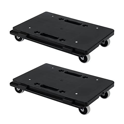 Furniture Movers with Wheels, Portable Moving Rollers Leg Dolly for Heavy Furniture, 4-Wheel Small Flat Dolly, 440 Lbs Capacity, 2-Pack, Black - color: Dolly