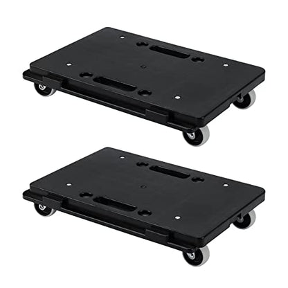 Furniture Movers with Wheels, Portable Moving Rollers Leg Dolly for Heavy Furniture, 4-Wheel Small Flat Dolly, 440 Lbs Capacity, 2-Pack, Black - color: Dolly