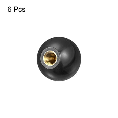 uxcell 6Pcs Threaded Ball Knobs, M10 Female Thread Thermoset Ball Knob - color: Black, size: M10x1.37''
