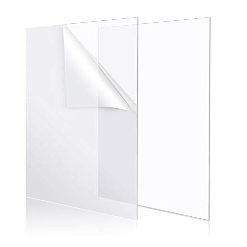 8" x 12" Clear Acrylic Sheet Plexiglass Plastic Sheet for Crafts - size: 8" x 12"