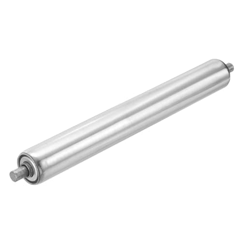 MECCANIXITY Stainless Steel Conveyor Roller 1.5" Diameter 12" Length Gravity Transmission Replacement Part Galvanized End (Silver) - size: 1.5"x12"