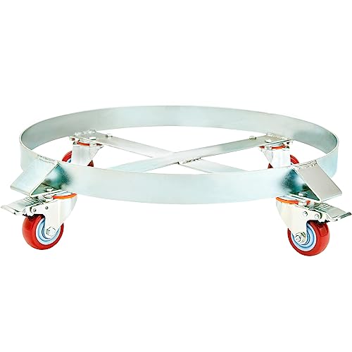 VEVOR 2PCS 55 Gallon Heavy Duty Drum Dolly, 1000 lbs Load Capacity, Barrel Dolly Cart Drum Caddy, Non Tipping Hand Truck Capacity Dollies with Steel Frame 4 Swivel Casters Wheel, for Drum Handling - size: 2 PCS, style: 4 Swivel