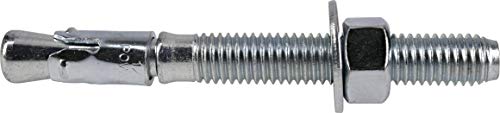 Hillman Zinc Steel Stud Wedge Anchors for Concrete, 1/2 x 4-1/2 in, 25 Pk