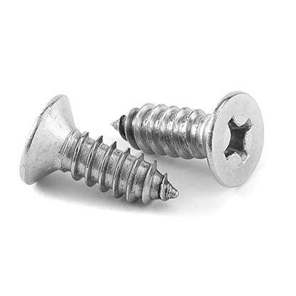 #7 x 1/2" Wood Screw 100Pcs 18-8 (304) Stainless Steel Screws Flat Head Phillips Fast Self Tapping Drywall Screws by SG TZH - size: #7 x 1/2"