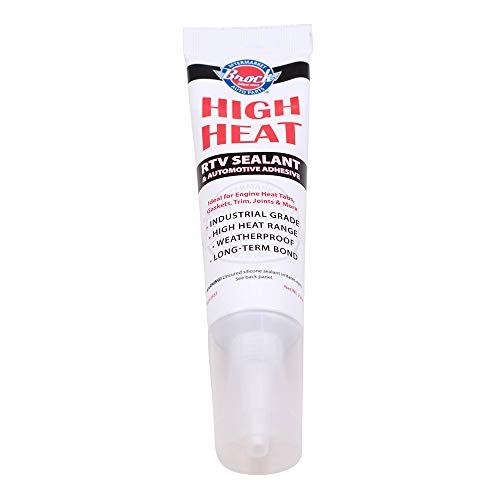 Brock High Heat RTV Sealant & Automotive Adhesive – Industrial Grade Silicone for Heat Tabs, Gaskets, and More – 2.8 oz Tube