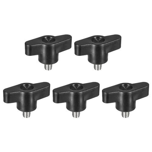 uxcell 5Pcs Clamping Screw Knob, M6 x 8mm Metric 304 Stainless Steel T Shaped Thumb Screws Handle for Quick Remove Hand Tightening Knob Replacement - size: M6 x 8mm